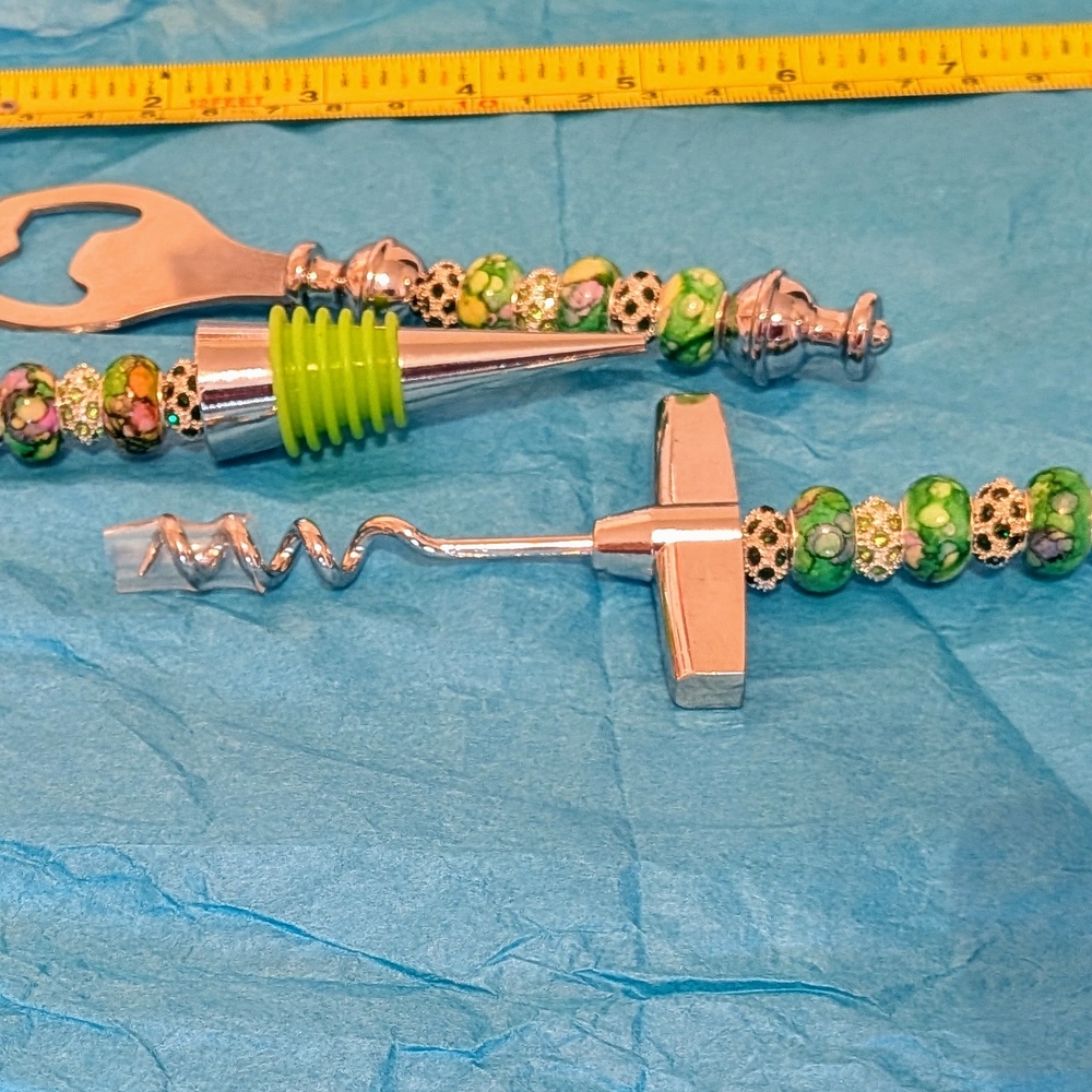 Colorful Beaded Bar Accessory Set - Picture 2 of 2